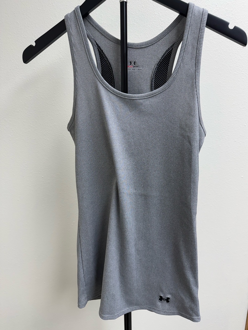 Under Armour Light Gray Ribbed Racerback Tank Top
